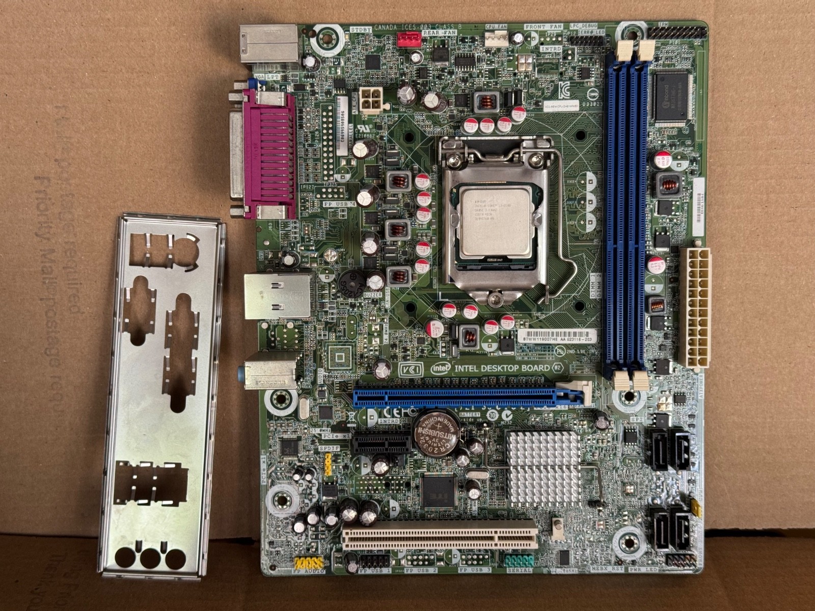 Intel DH61WW Micro ATX Desktop Motherboard w/ CPU i3-2100 | DDR3 LGA1155 Tested
