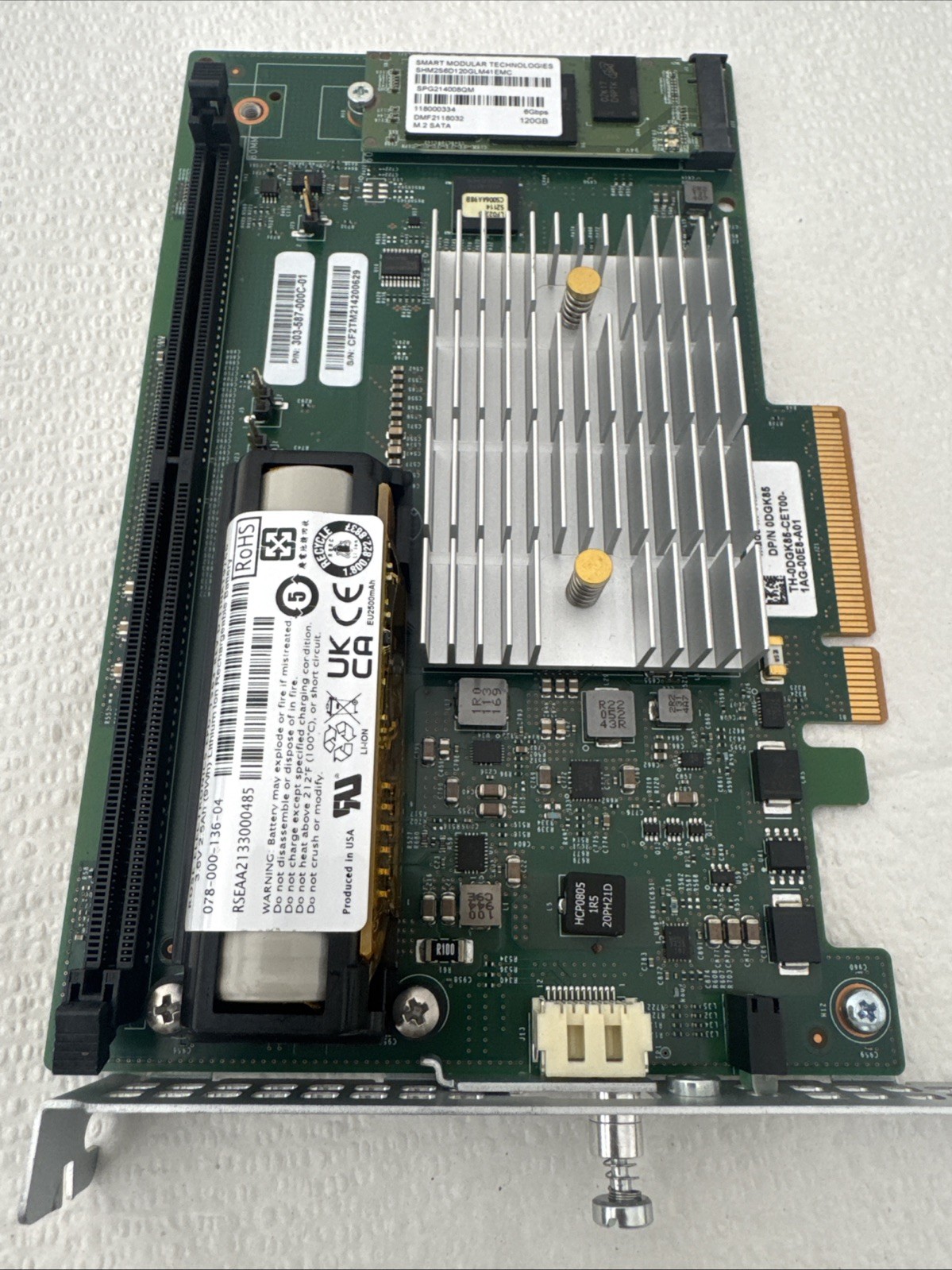 Dell EMC CLPS Calypso 120GB M.2 SATA I/O Controller Card w/ Battery DGK85