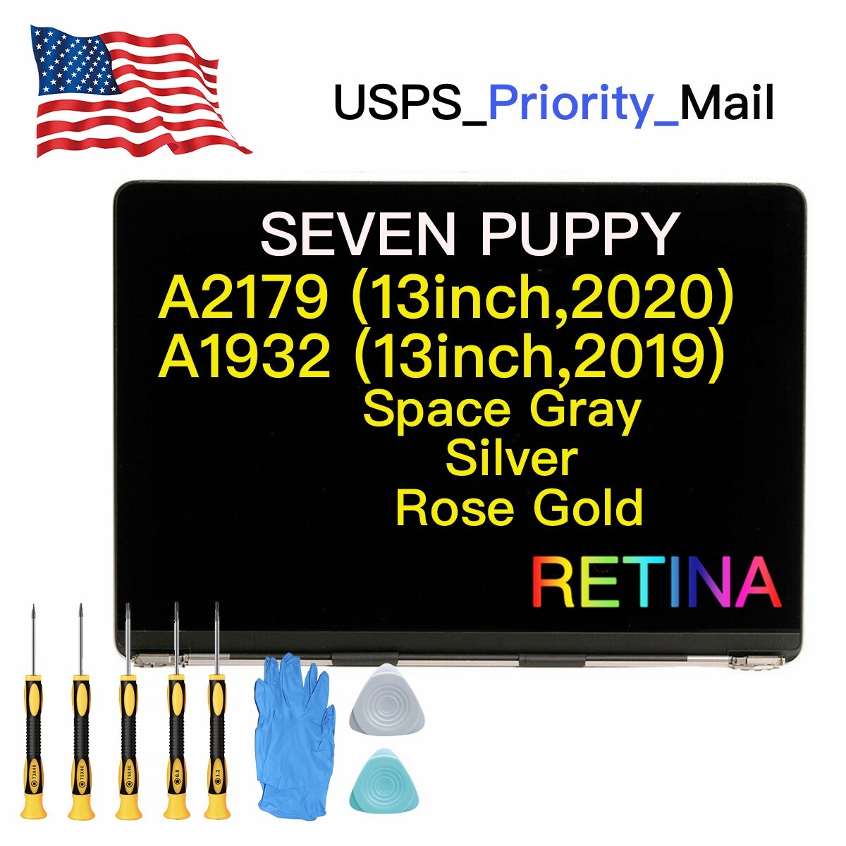 New For MacBook Air A1932 2019 / A2179 2020 LCD Screen Display Replacement A+++