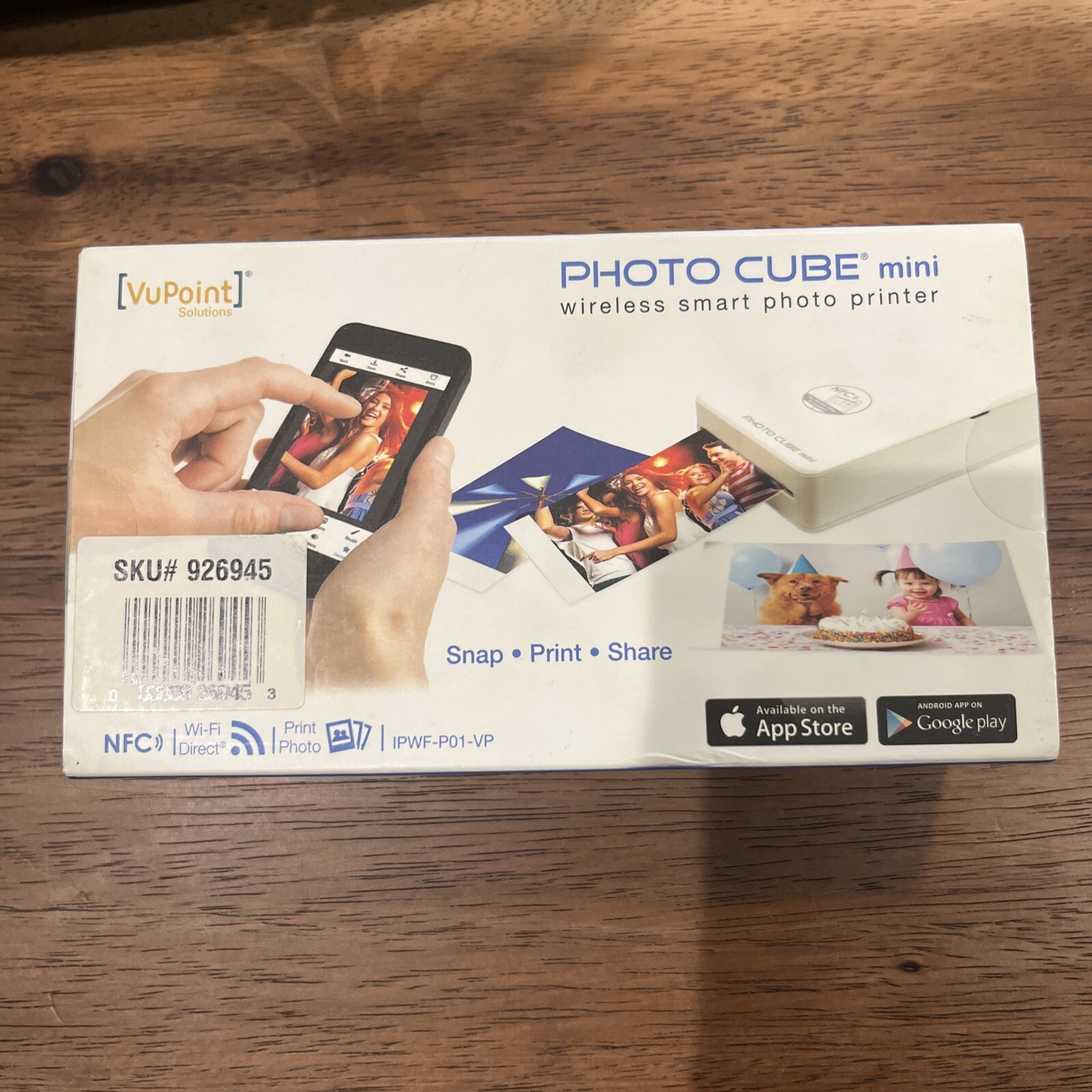 Vupoint Solutions IPFW-P01-VP Photo Cube Mini Portable Smart Photo Printer
