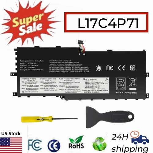L17C4P71 L17M4P71 L17M4P73 Battery for Lenovo ThinkPad X1 Yoga 3rd Gen 54Wh