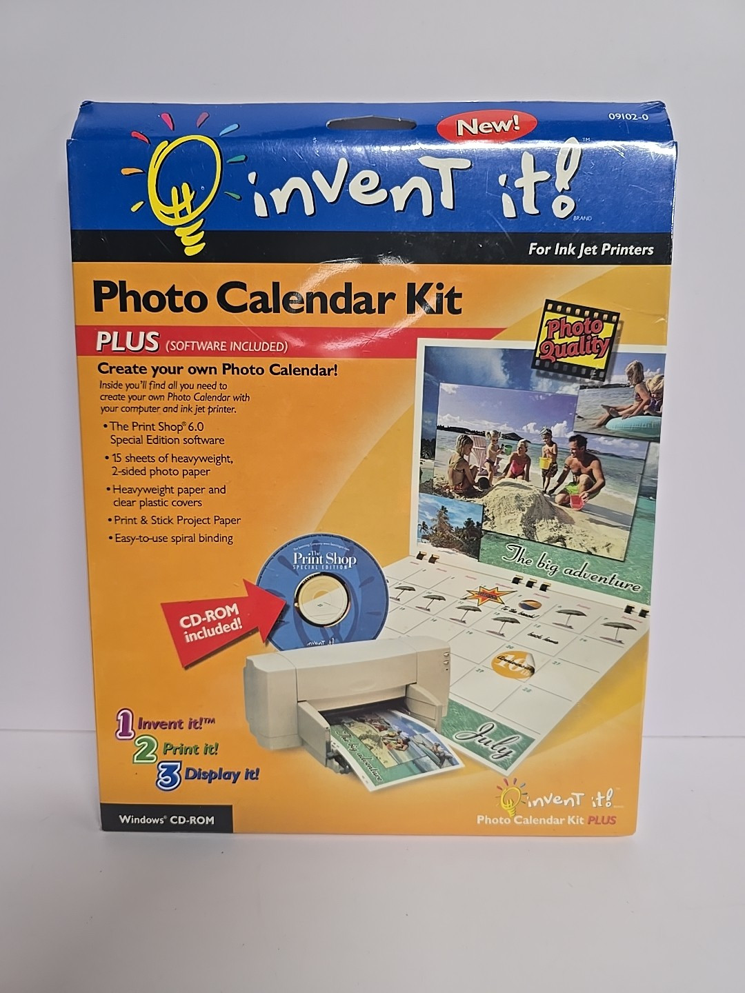 invent it PHOTO CALENDAR KIT PLUS (SOFTWARE INCLUDED) CD-ROM, BRAND NEW Sealed