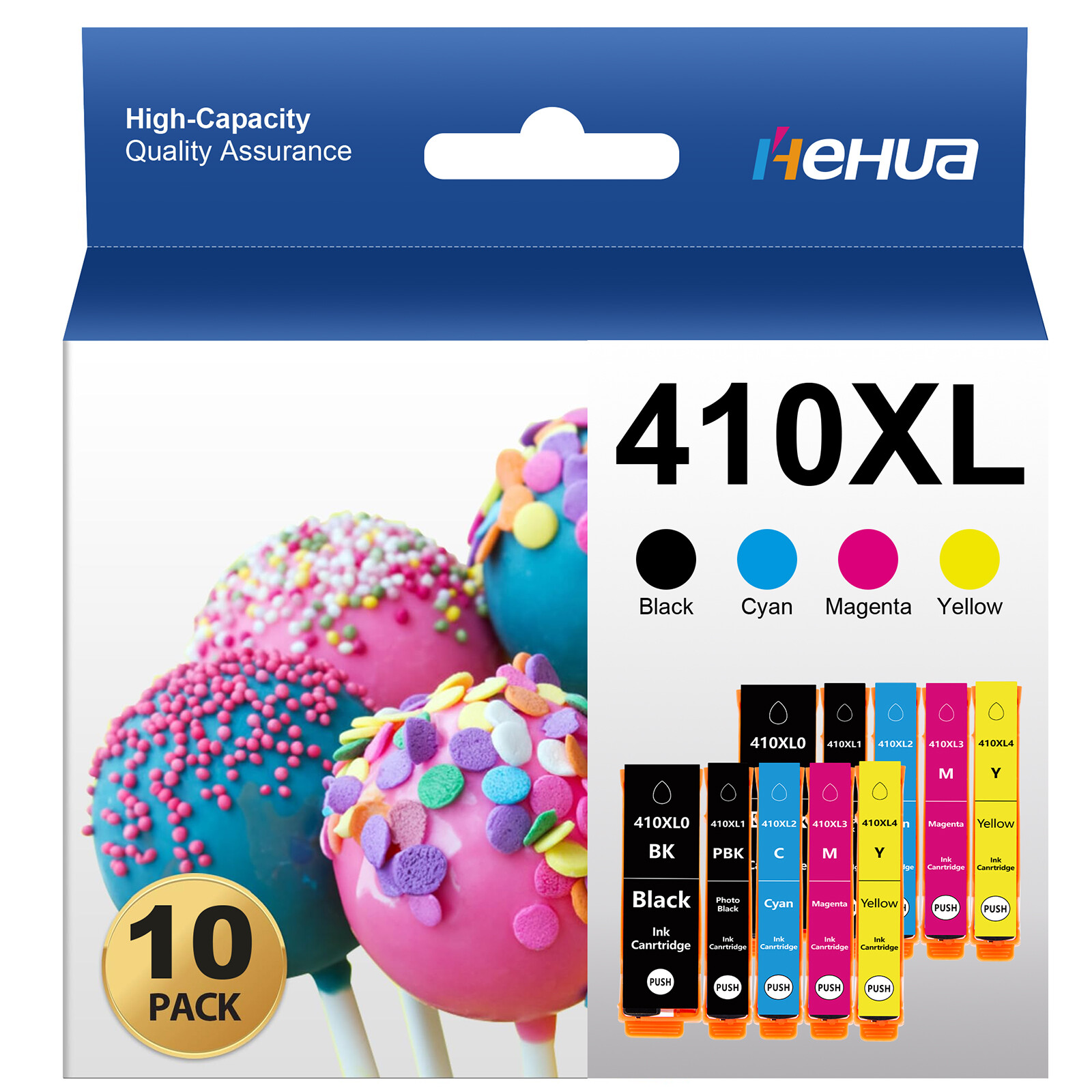 10Pack 410XL T410XL Ink Replacement For Epson XP-830 XP-630 XP-7100XP-530 XP-635