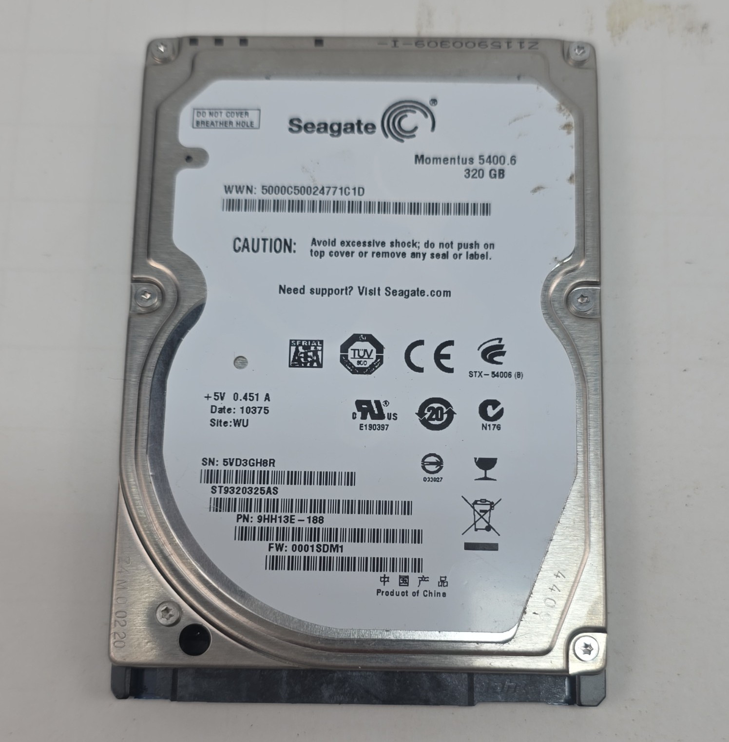 Seagate Momentus 5400.6 ST9320325AS 320GB 2.5in SATA II 5400RPM 8MB