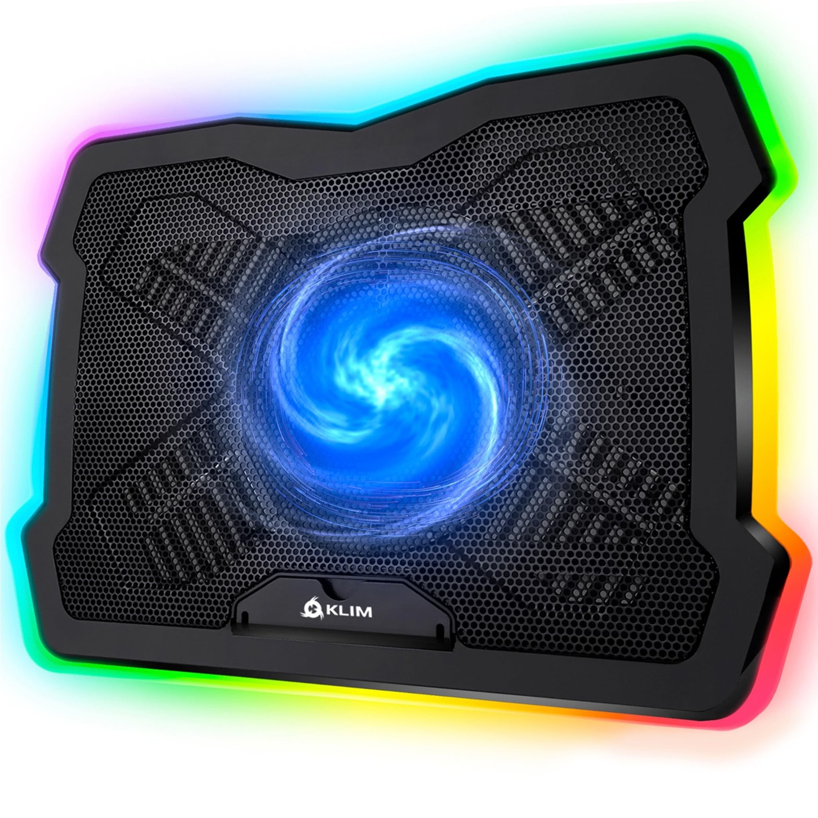 KLIM Ultimate - RGB Laptop Cooling Pad with LED Rim - New - Gaming Laptop Coo...