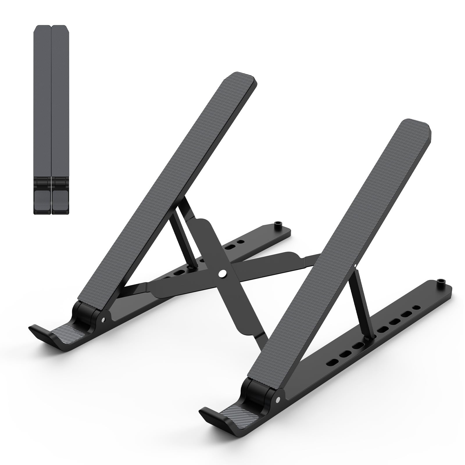 Laptop Stand for Desk Adjustable Laptop Riser ABS+Silicone Foldable Portable ...