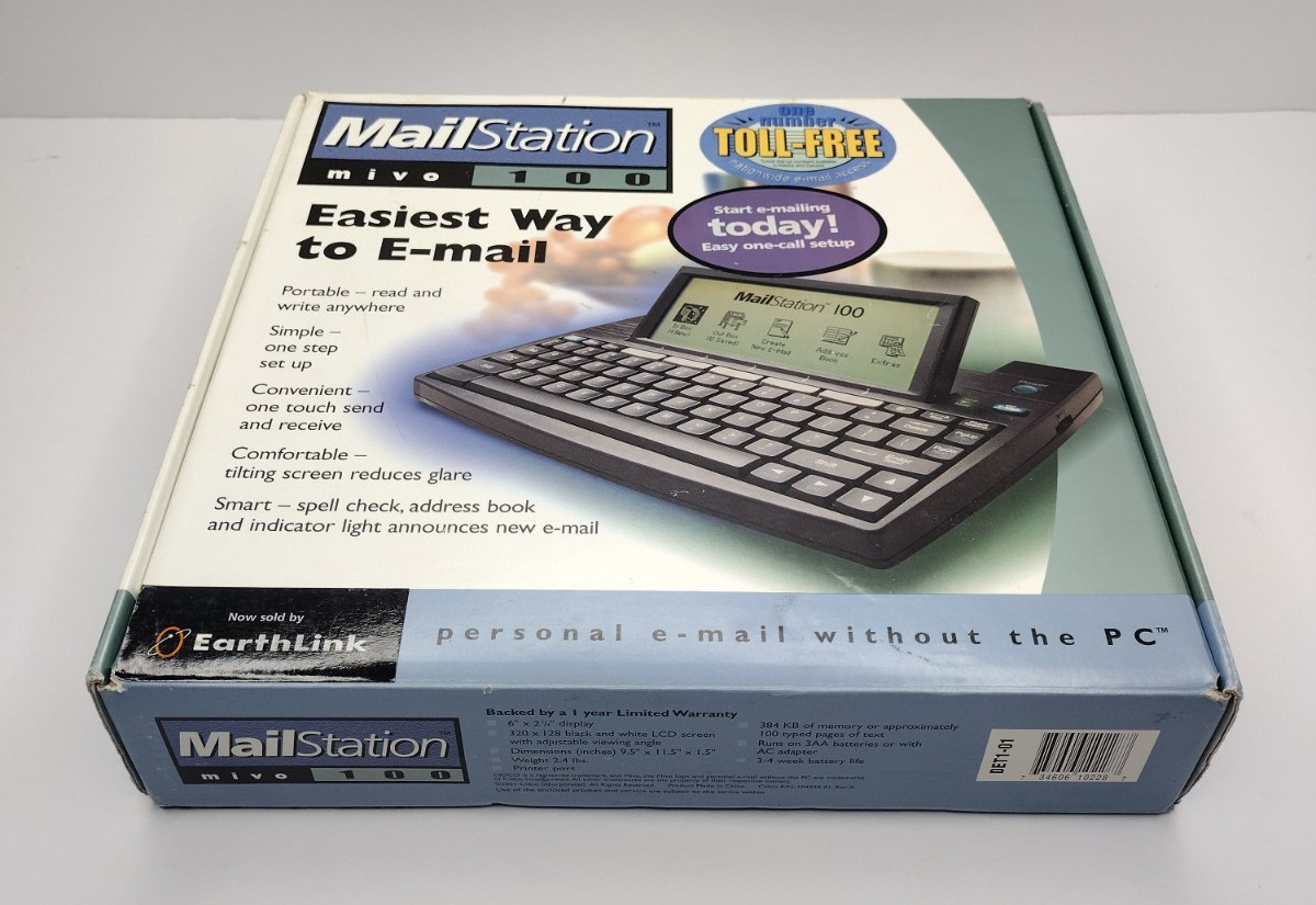 Vintage Cidco Earthlink DET1 Portable MailStation Email System w/ Power Supply