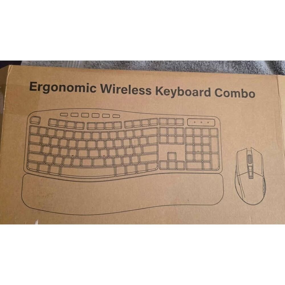 PRE-HOLIDAY SALE 2.4G Ergonomic Keyboard and Mouse Combo Cushioned Palm Rest