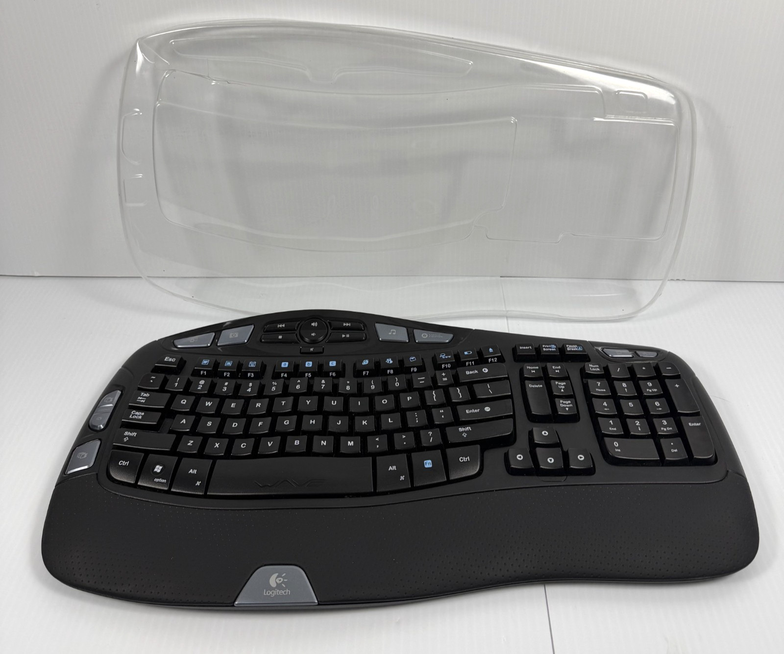 Logitech Wave Cordless Keyboard Y-RCP140 820-000396 Ergonomic. Keyboard Only