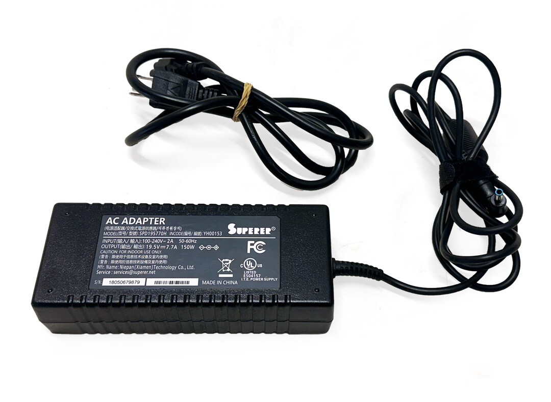 Superer SPD195770H Laptop Adapter / Charger ~ 19.5V   7.7A   150W