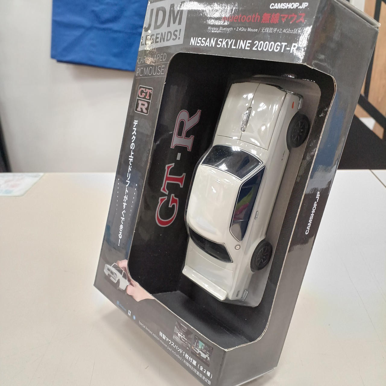 Wireless Mouse Model NISSAN SKYLINE 2000GT R (White) CAMSHOP.JP