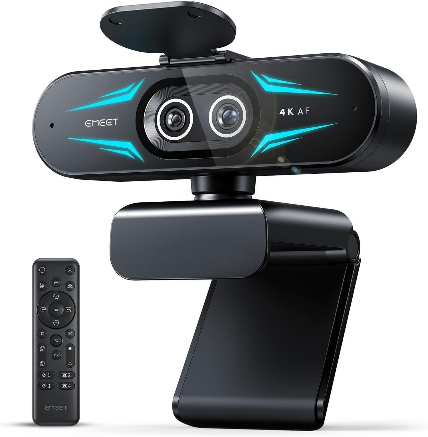 EMEET C60E Dual-Camera 4K Webcam for Streaming, Wide-Angle and Telephoto Came...