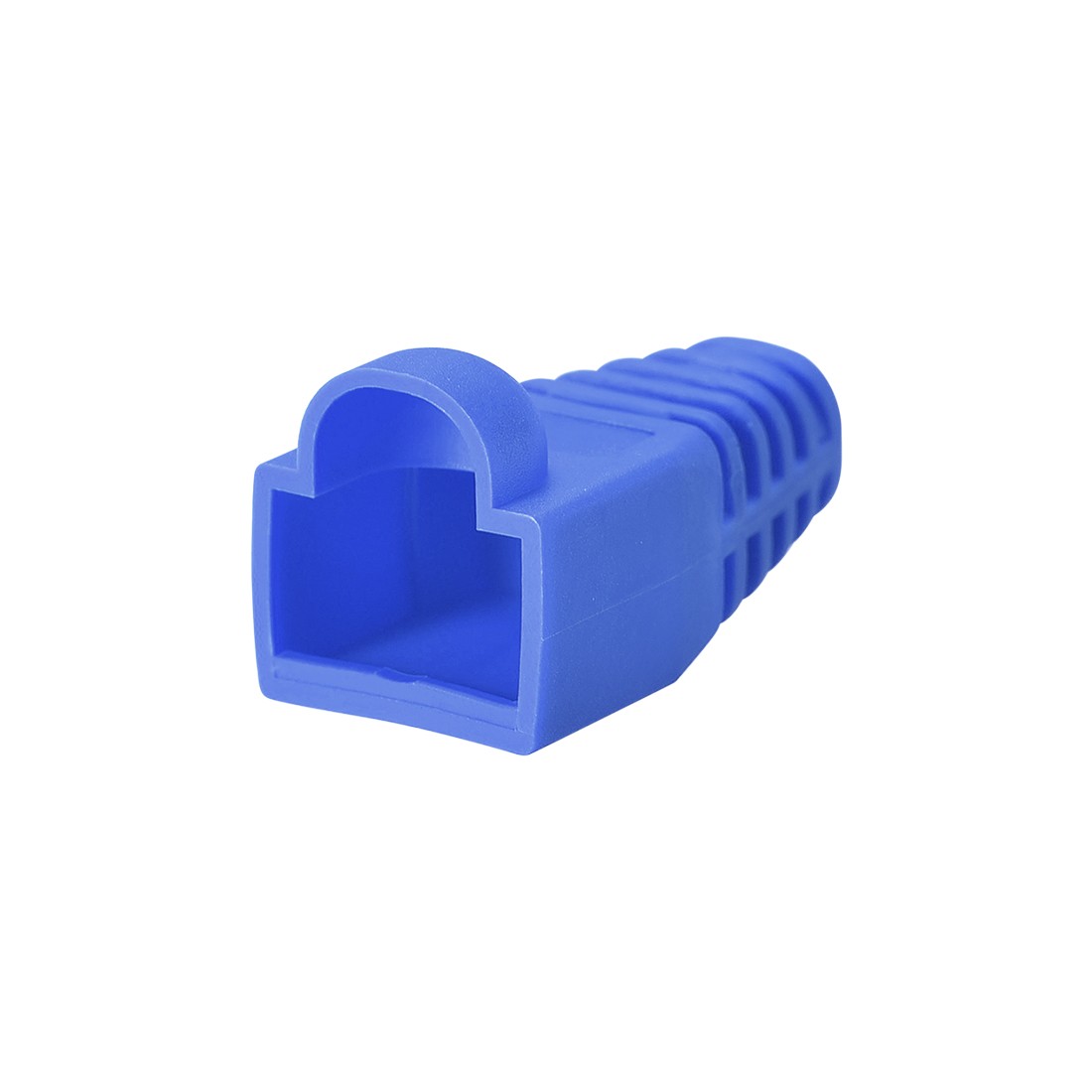 6mm Hole Dia Blue RJ45 Boots Cover Anti-Dust for Cable CAT5e CAT6e 50Pcs