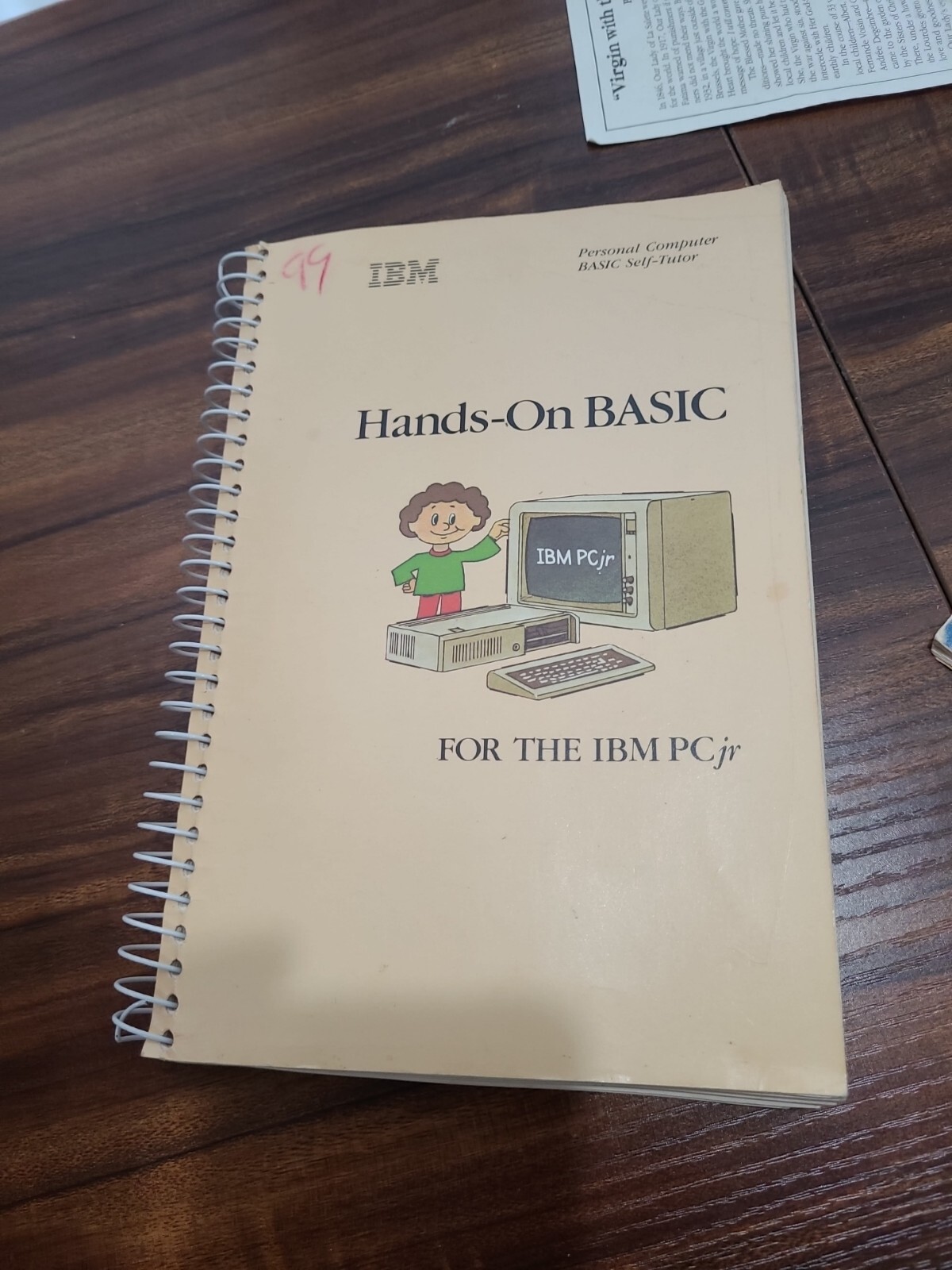 VTG 1983 Hands On BASIC For The IBM PCjr Self Tutor Manual