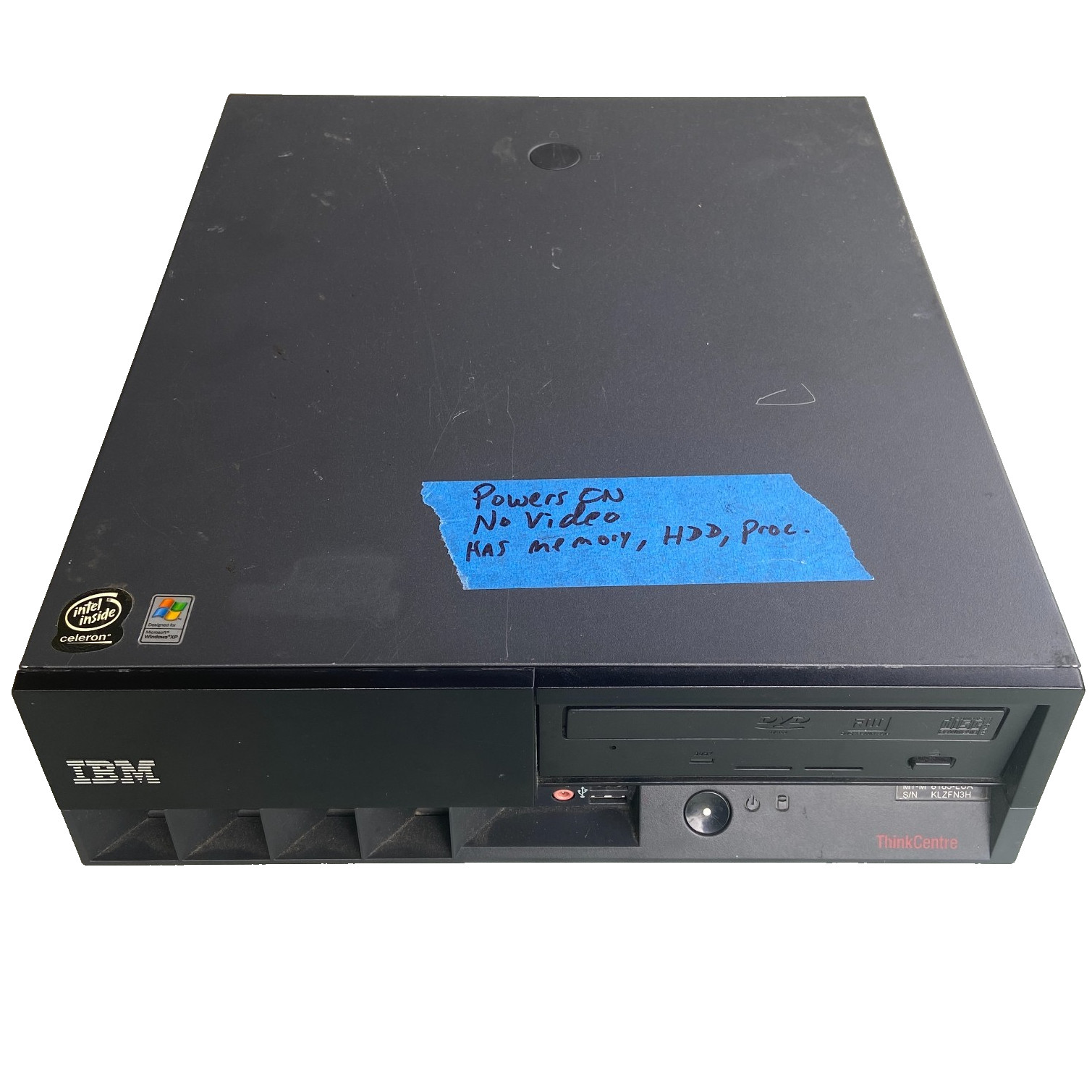 IBM Thinkcentre S51 PC SFF Desktop Powers On No Video Pentium 4 HDD Memory CPU