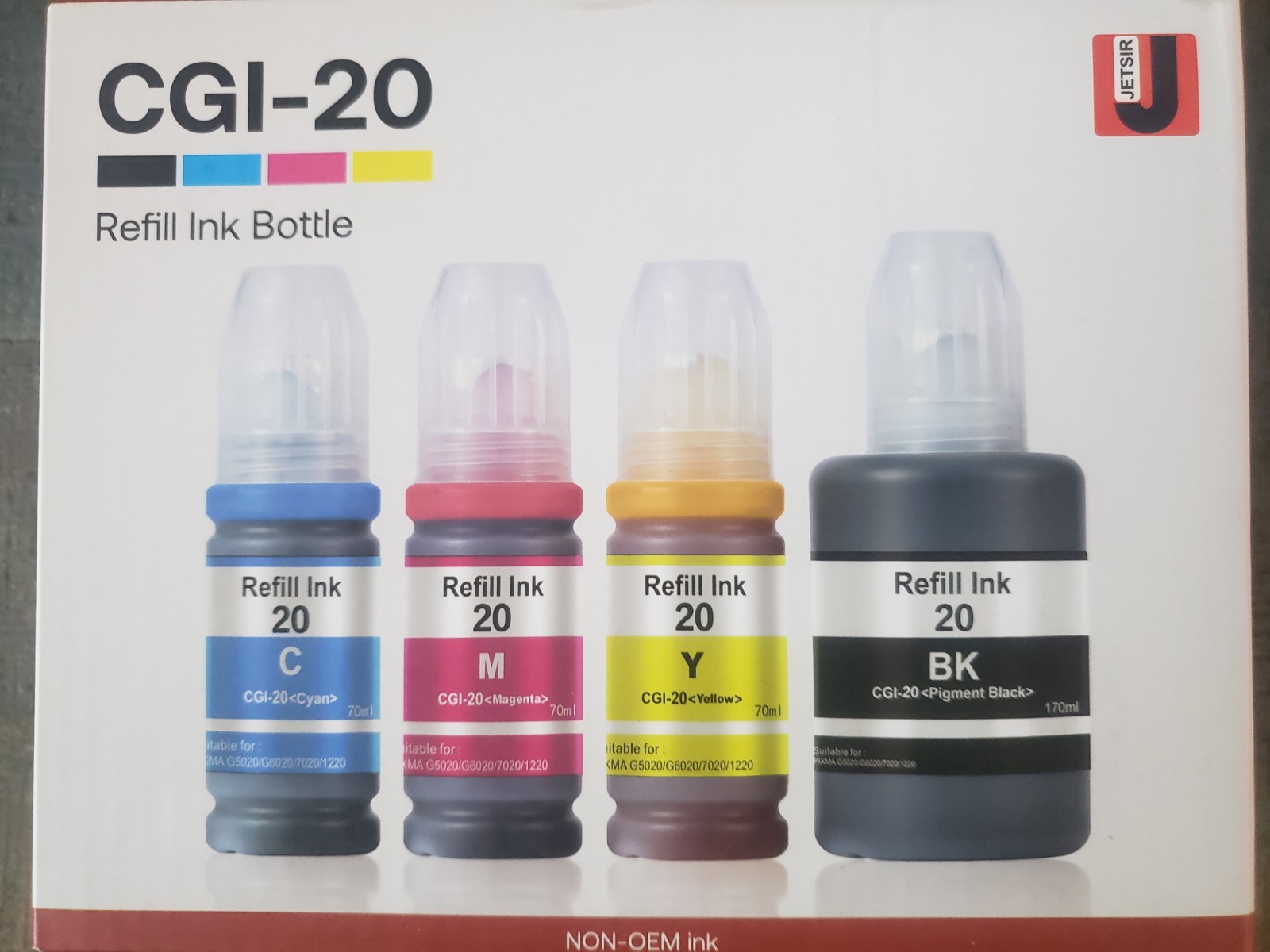 JETSIR CGI-20 Universal Ink Refill 4-Pack  NON-OEM Ink
