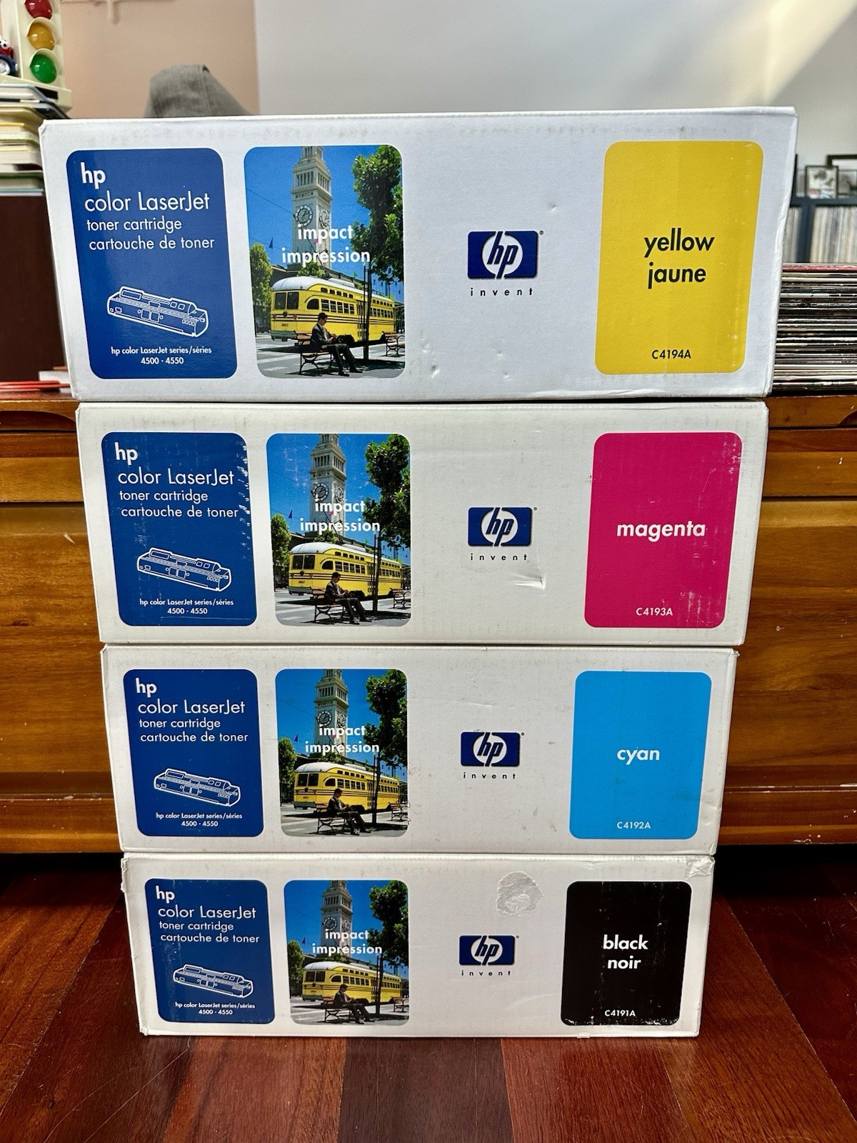 New Set of HP C4191A | C4192A | C4193A | C4194A - OEM Toner Cartridges Genuine