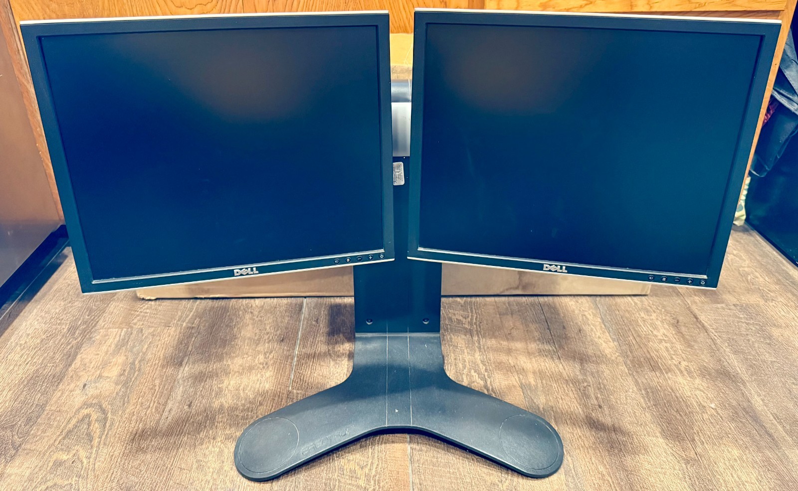 COMPLETE WITH ALL ACCESSORIES Ergotron LX2 Desk Stand Dual Double 2-Monitor