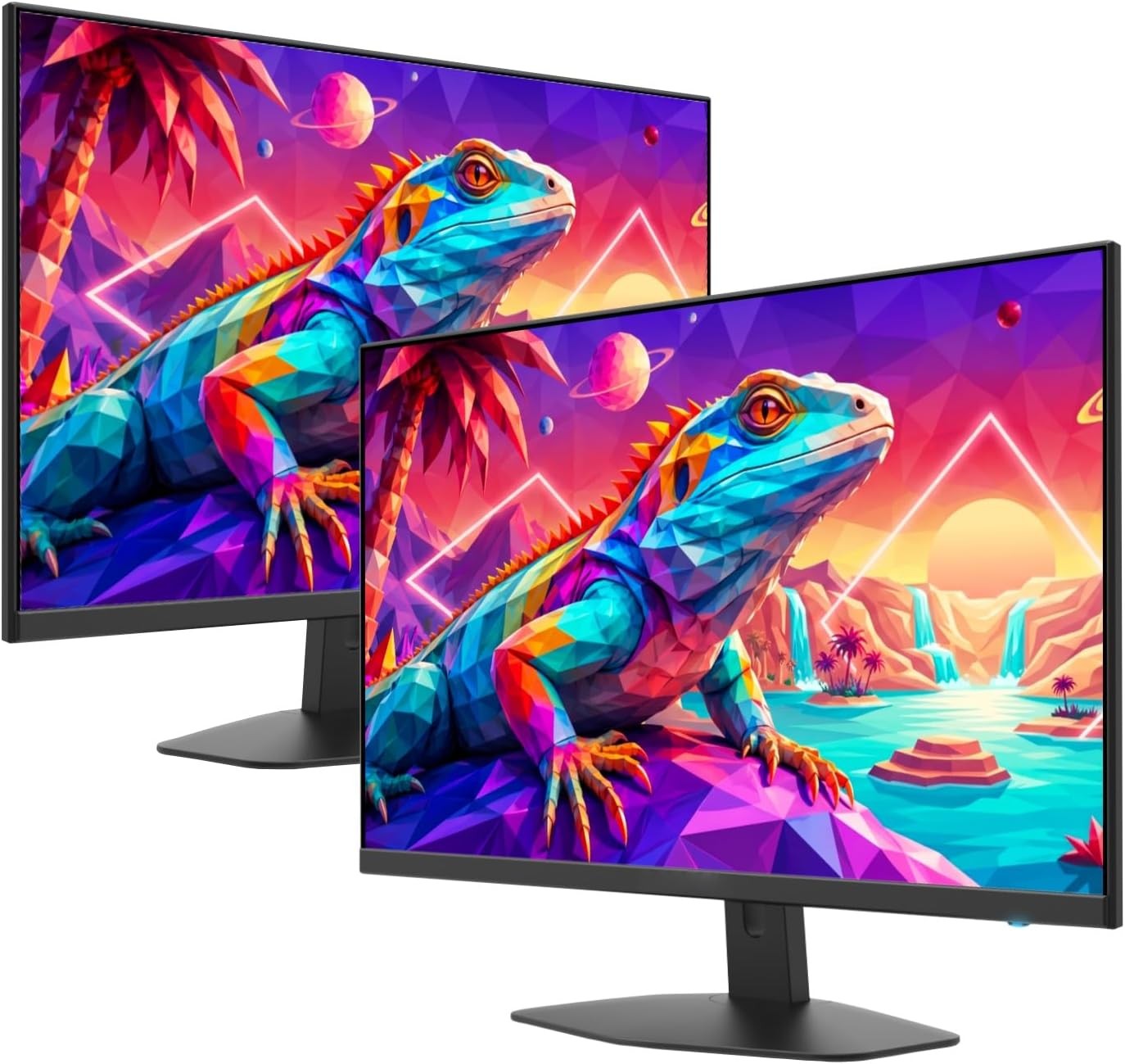 2X Pack - 24 Inch Monitor FHD 100Hz Computer Monitor HDMI X2 100% sRGB Build-in