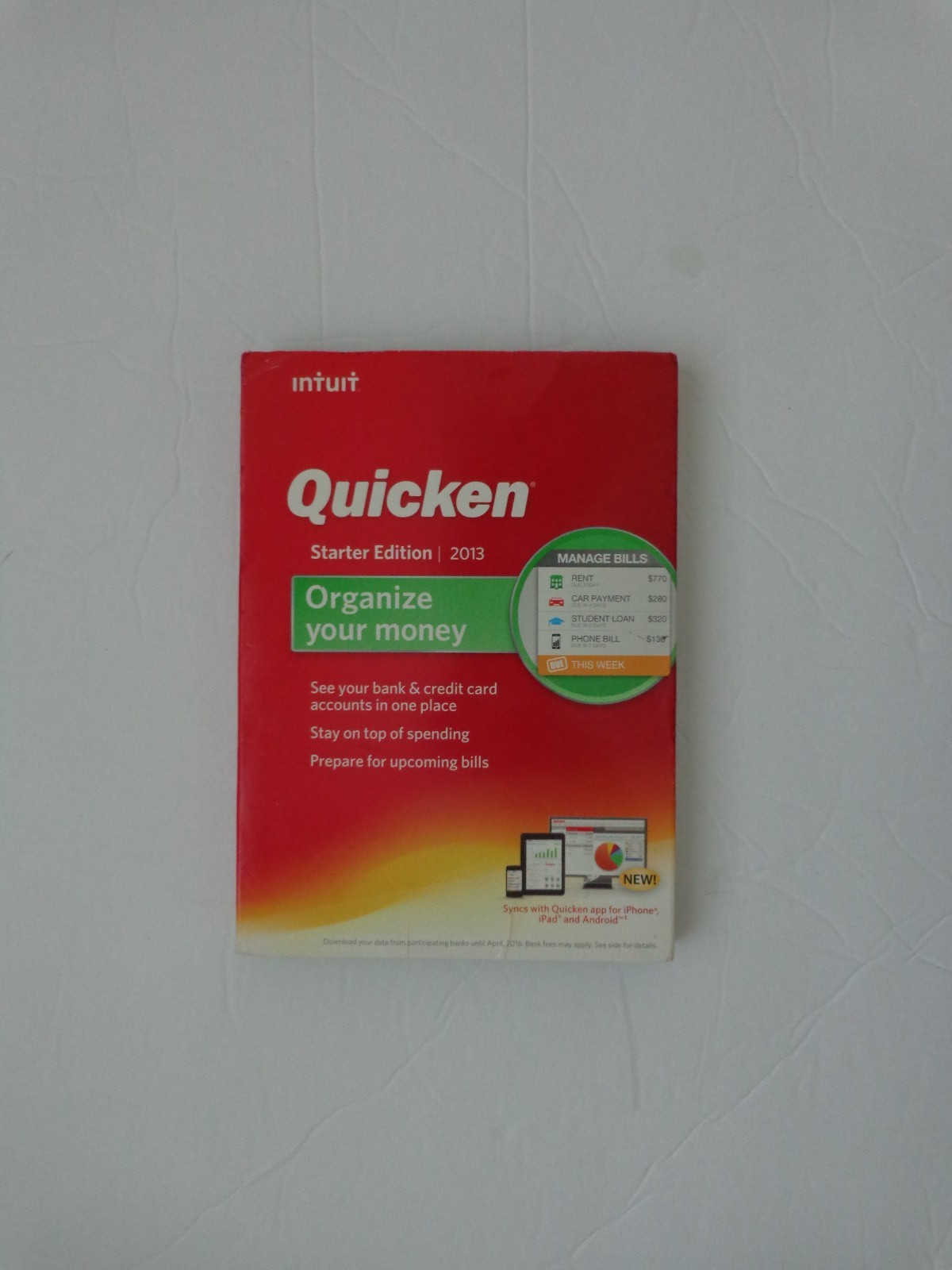 Intuit Quicken 2013 Starter Edition For Windows XP SP2 and Above, Vista, Win 7