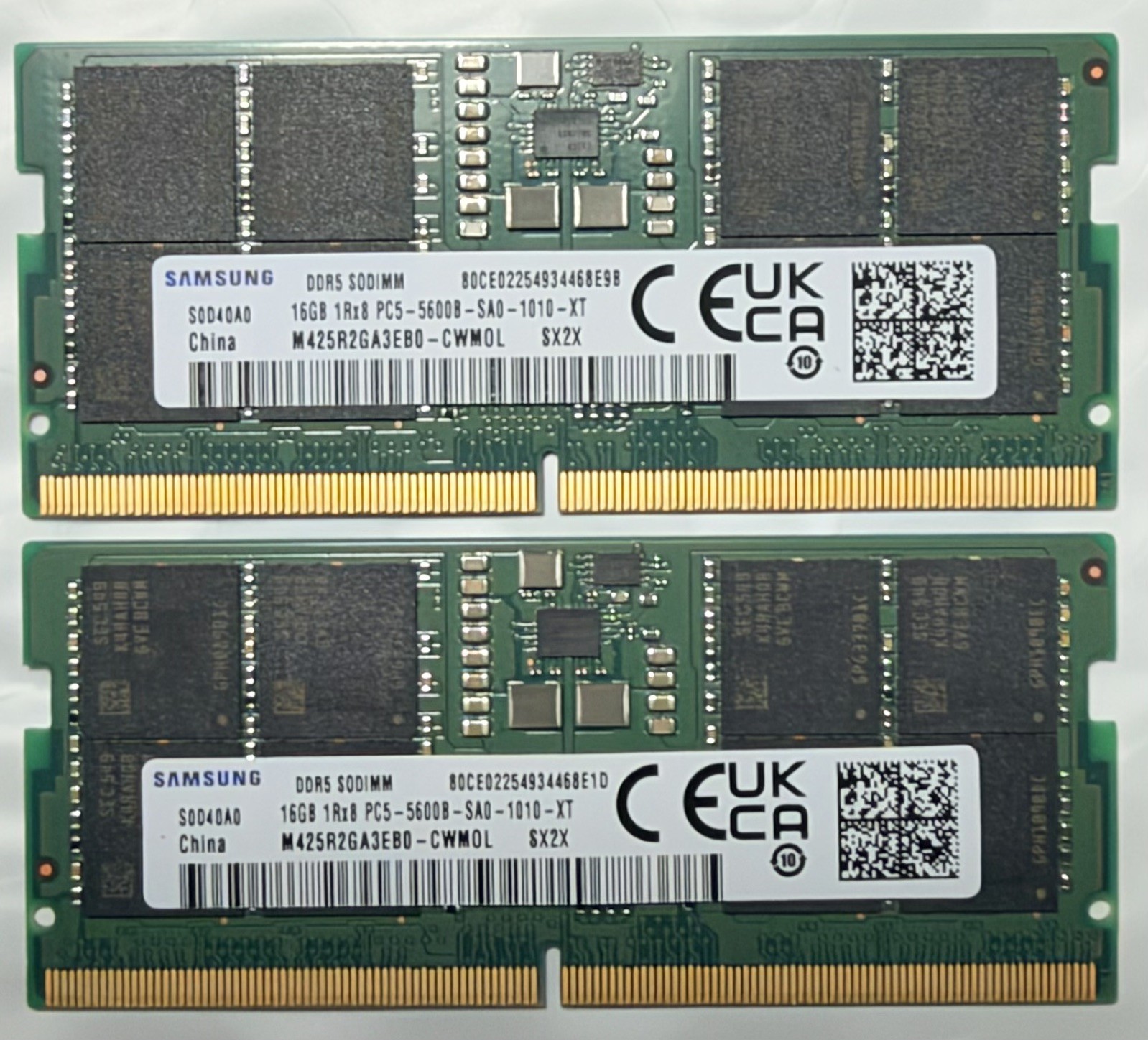 Samsung 32GB DDR5 SO-DIMM PC5-5600 RAM 2x16GB M425R2GA3EB0-CWM0L 262-Pin