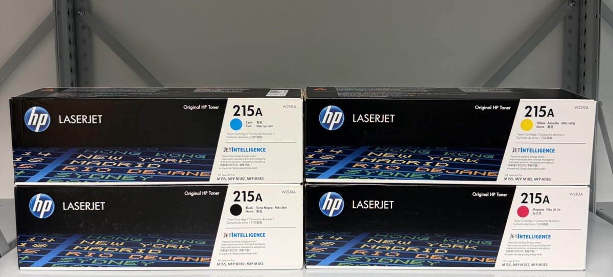 Genuine HP 215A Tones Cartridges 4 Pack W2311A NEW NIB - B/M/C/Y
