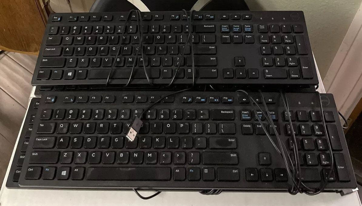 Dell 580-ADMT KB216 Wired Keyboard - Black Lot Of 5 - 