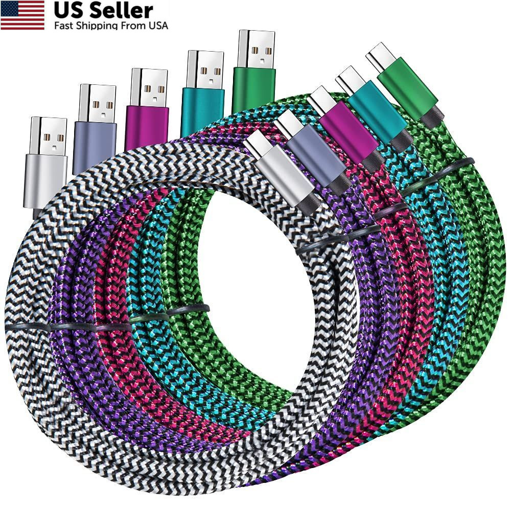 QQLIKE USB Type c Cable, us-0 / asia size s, White, Green, Blue, Pink, Purple 