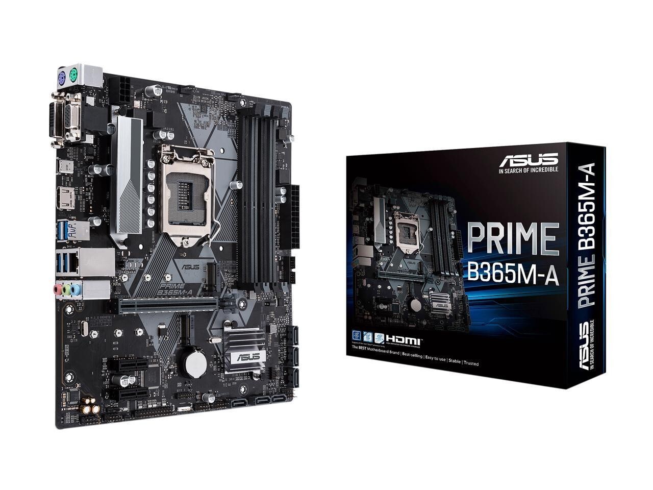 ASUS PRIME B365M-A LGA 1151 Intel B365 (300 Series)  Micro ATX Intel Motherboard