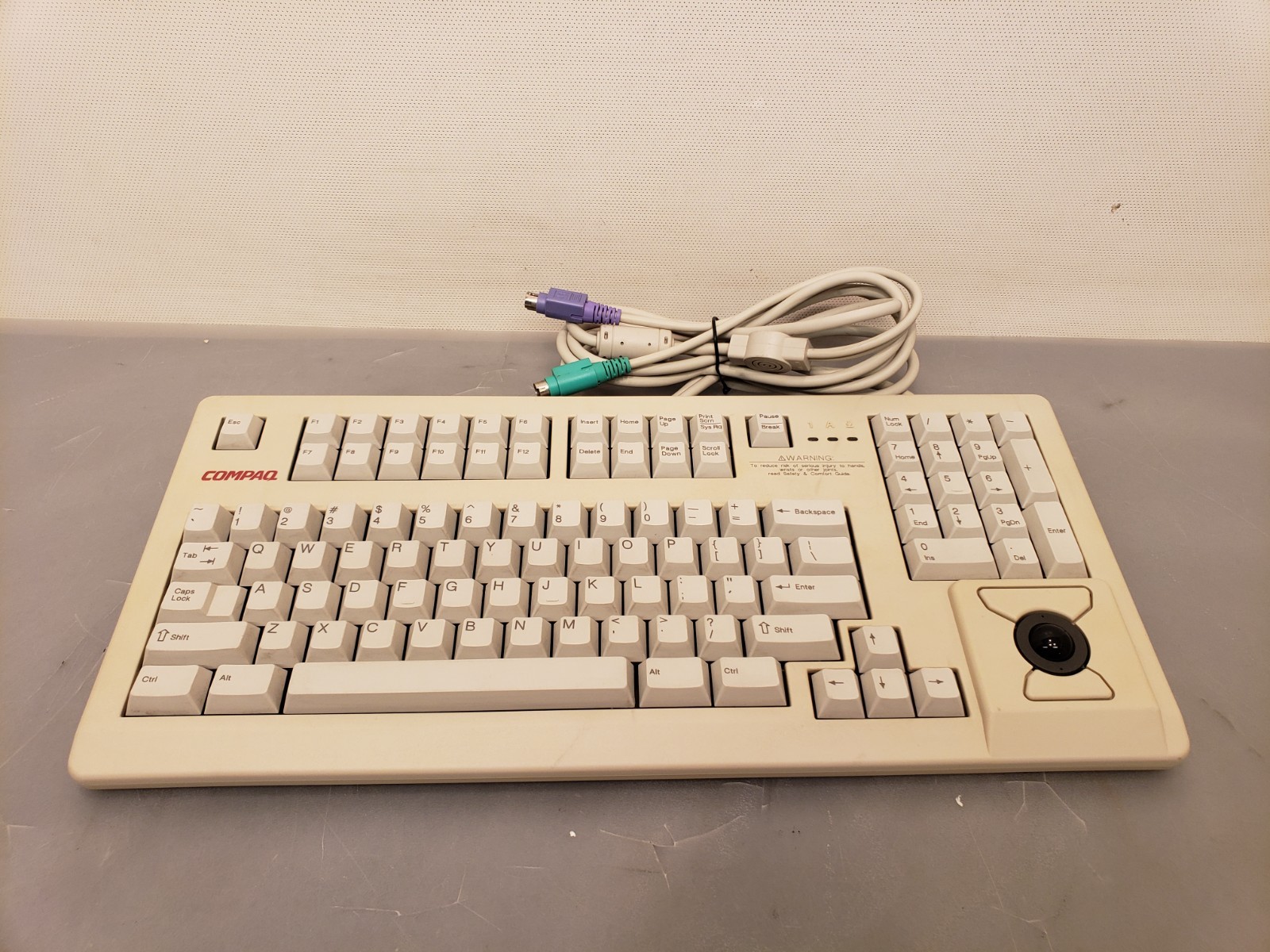 Compaq MX 11800 Mechanical Clicky PS2 Media Server Rack Keyboard Trackball Mouse