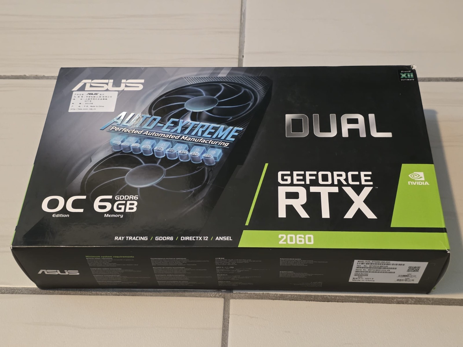 Nvidia RTX 2060 ASUS DUAL-RTX 2060-6G-EVO Graphics Card 6GB