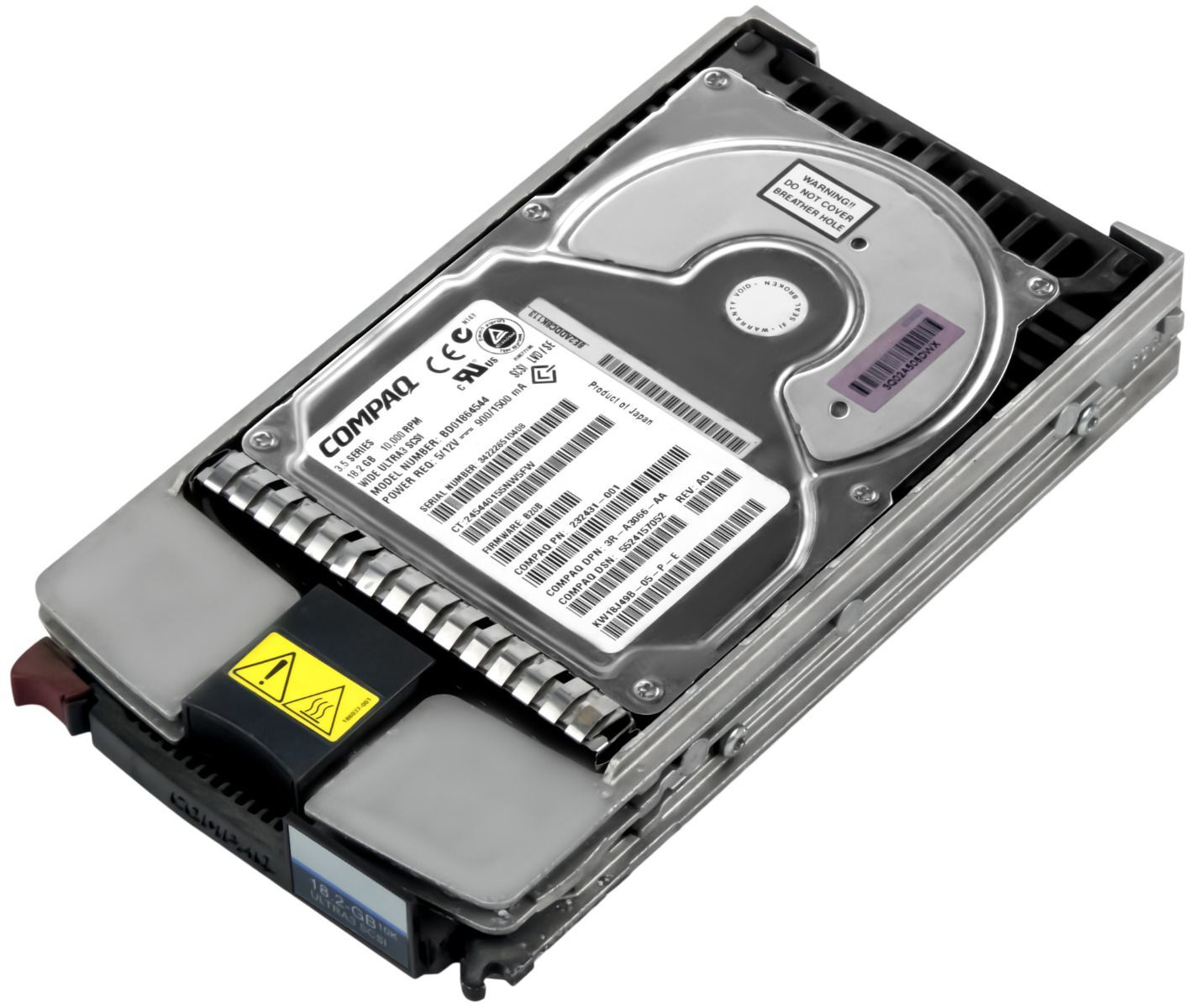 HARD DRIVE COMPAQ 232431-001 BD01864544 18GB 10K 8MB SCSI U160 3.5''