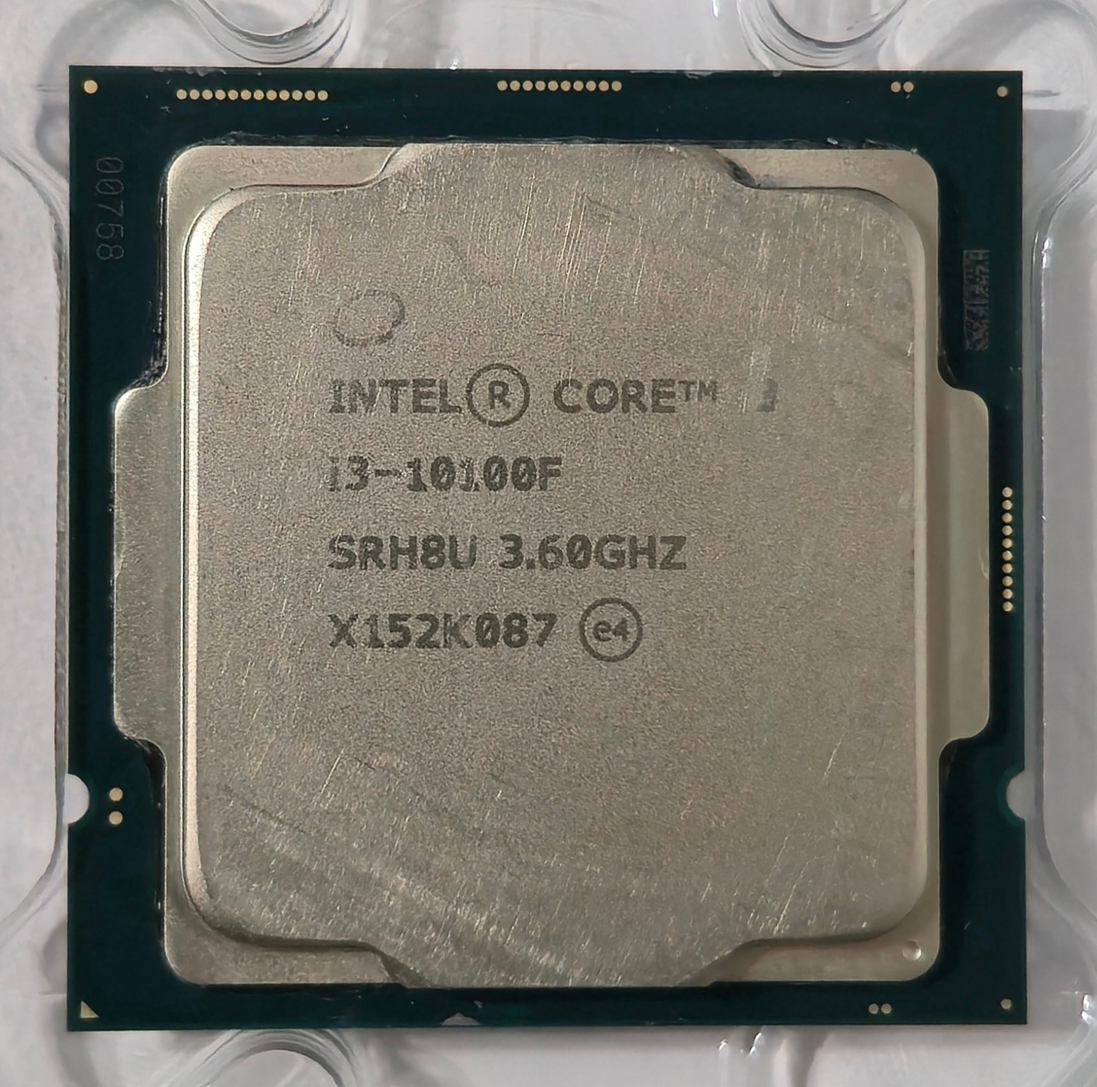 Intel Core i3-10100F Processor (3.6 GHz, 4 Cores, Socket FCLGA1200) - SRH8U