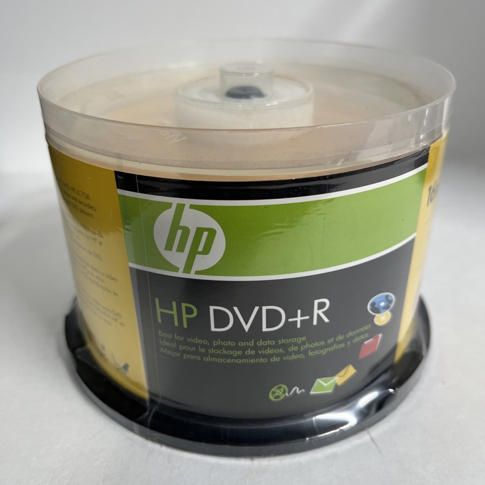 HP HEWLETT PACKARD DVD+R 16x 4.7GB 120 MIN. DVD Media Disc 50 Pack Sealed