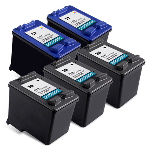 5PK HP 56 HP 57 Ink Cartridge C6656AN C6657AN for DeskJet 450 5150 5550 5650