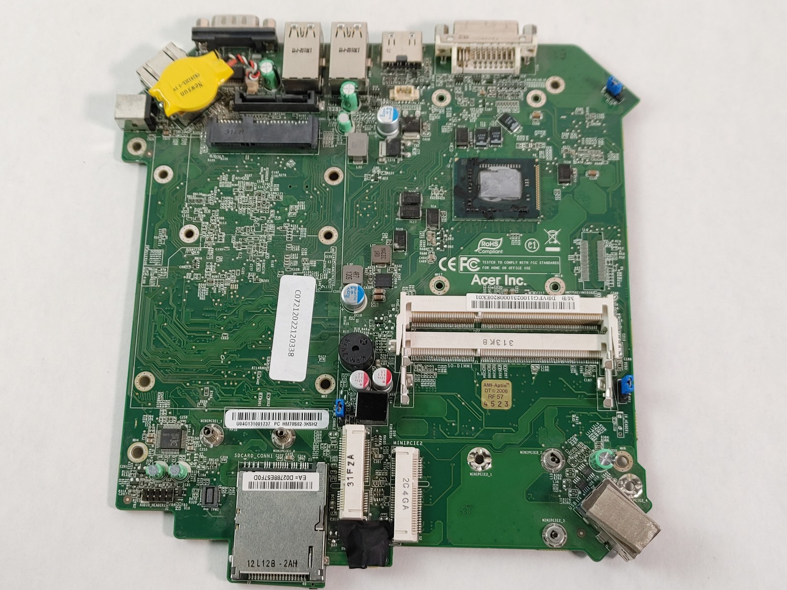 Acer Veriton N2620G Celeron 887 1.5 GHz DDR3 Desktop Motherboard DB.VFG11.002