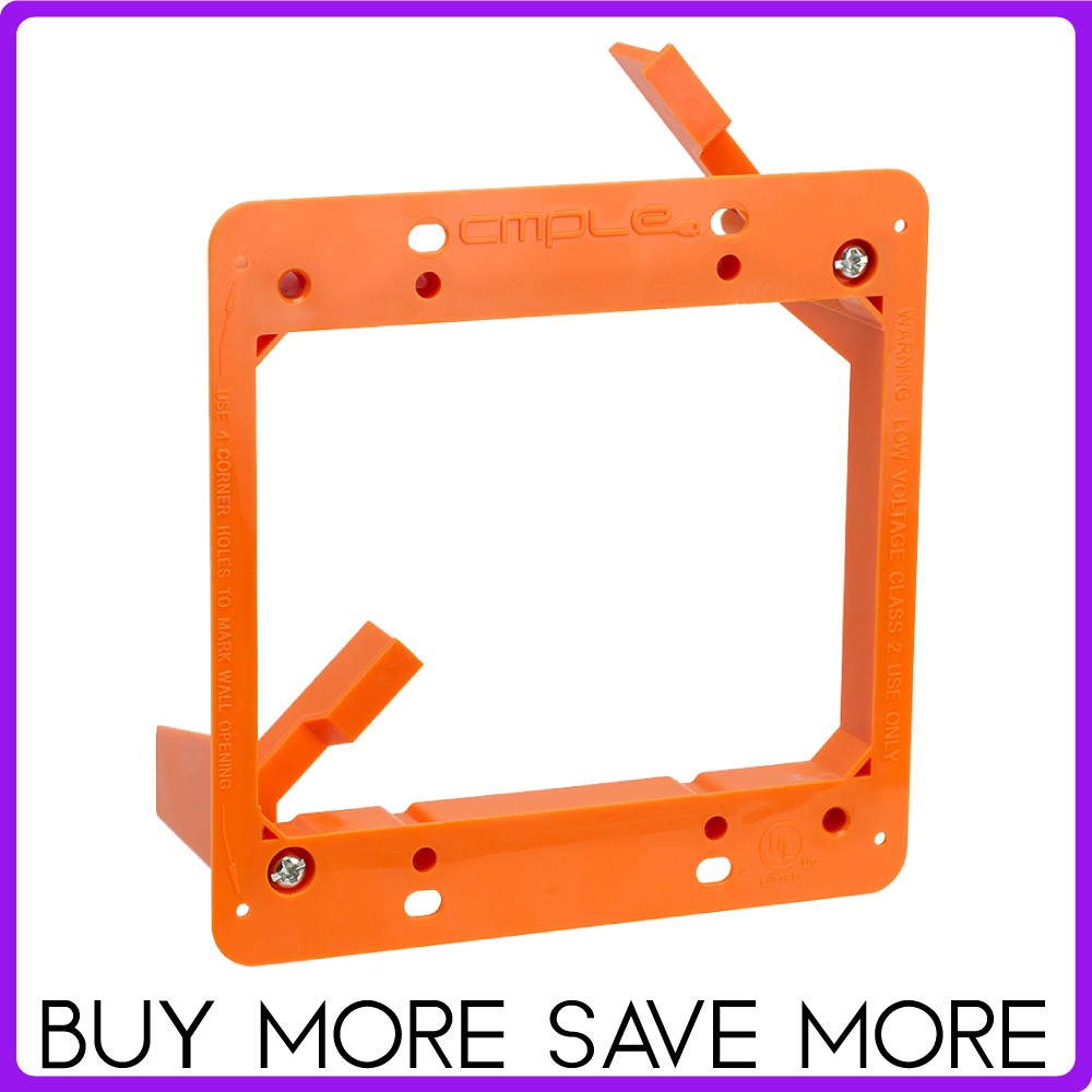 Low Voltage Mounting Bracket for 1 2 Gang Wall Plate Drywall Faceplate Mount
