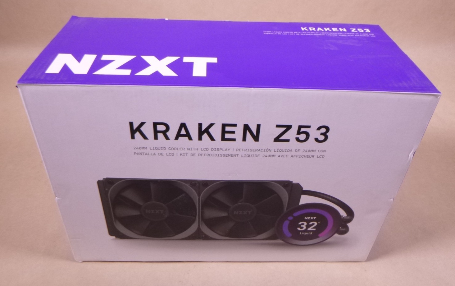 RL-KRZ53-01 NZXT Kraken Z53 240mm Liquid Cooler W/ LCD Display