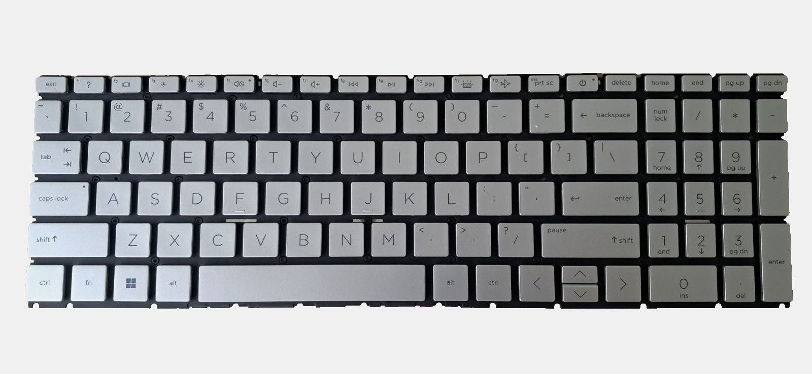 New HP 17-CN0010NR 17-CN0020NR 17-CN0025NR 17-CN0030NR Silver Backlight Keyboard