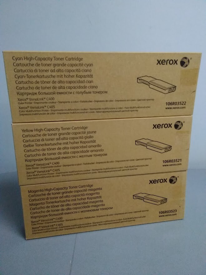 Xerox VersaLink C400 High-Capacity Toner Cartridge Lot Of 3 (Y, M, C)