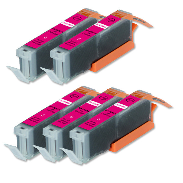 5 PK Magenta Printer Ink + chip fits for CLI-251XL 251 MG5420 MG5520 MG5522