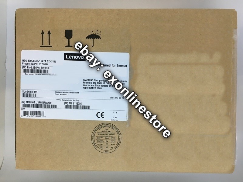 81Y9786 - 500GB 7.2K 6Gbps NL SATA 3.5" G2HS HDD (FRU: 81Y9787)