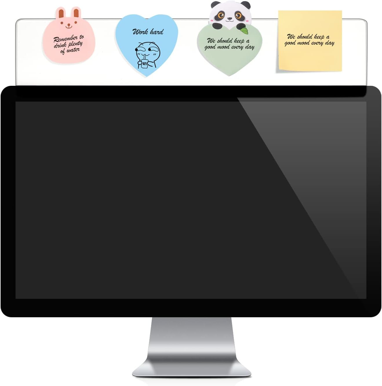 18 Inch Monitor Memo Board ,Top Mount, Computer Sticky Note Holder
