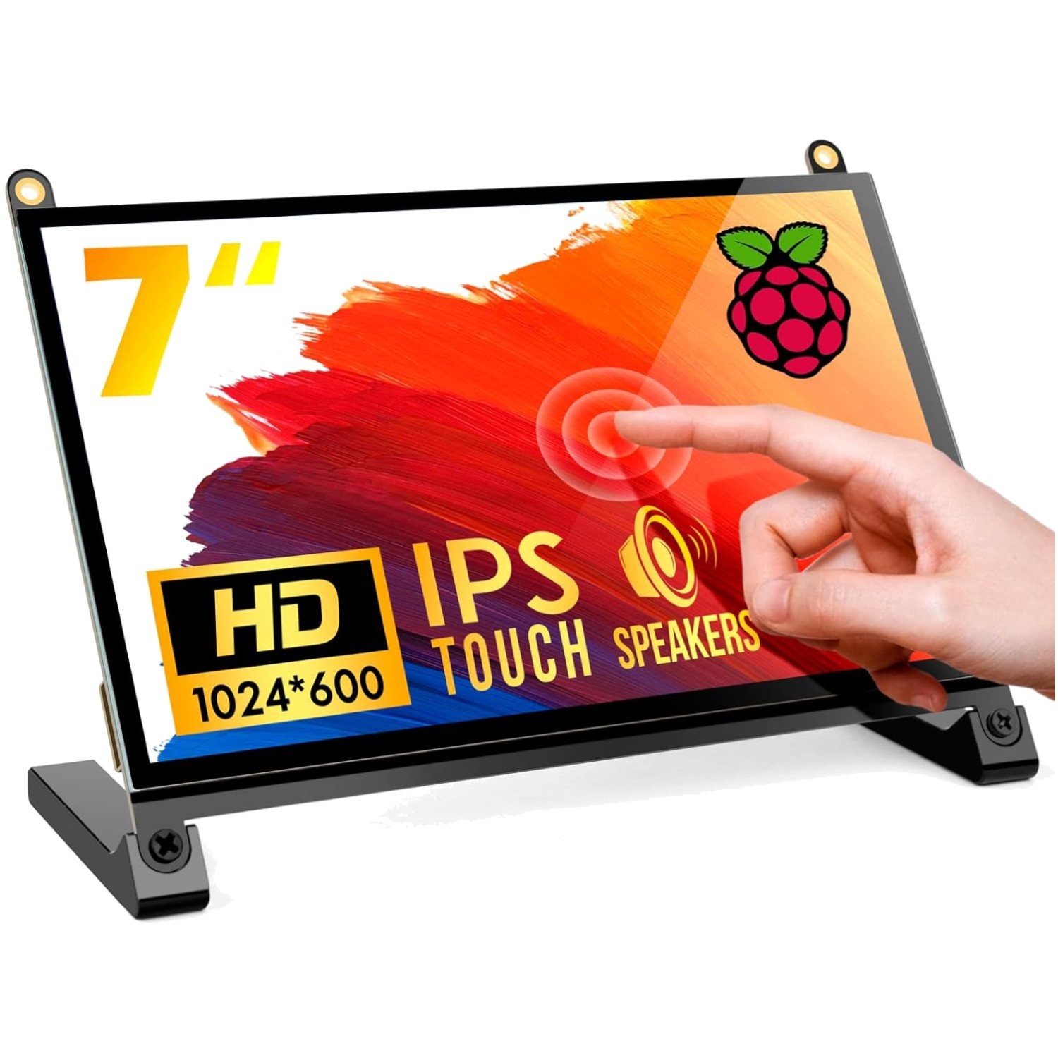 Portable Plug & Play Pi Sub-Monitor, Dual Speakers