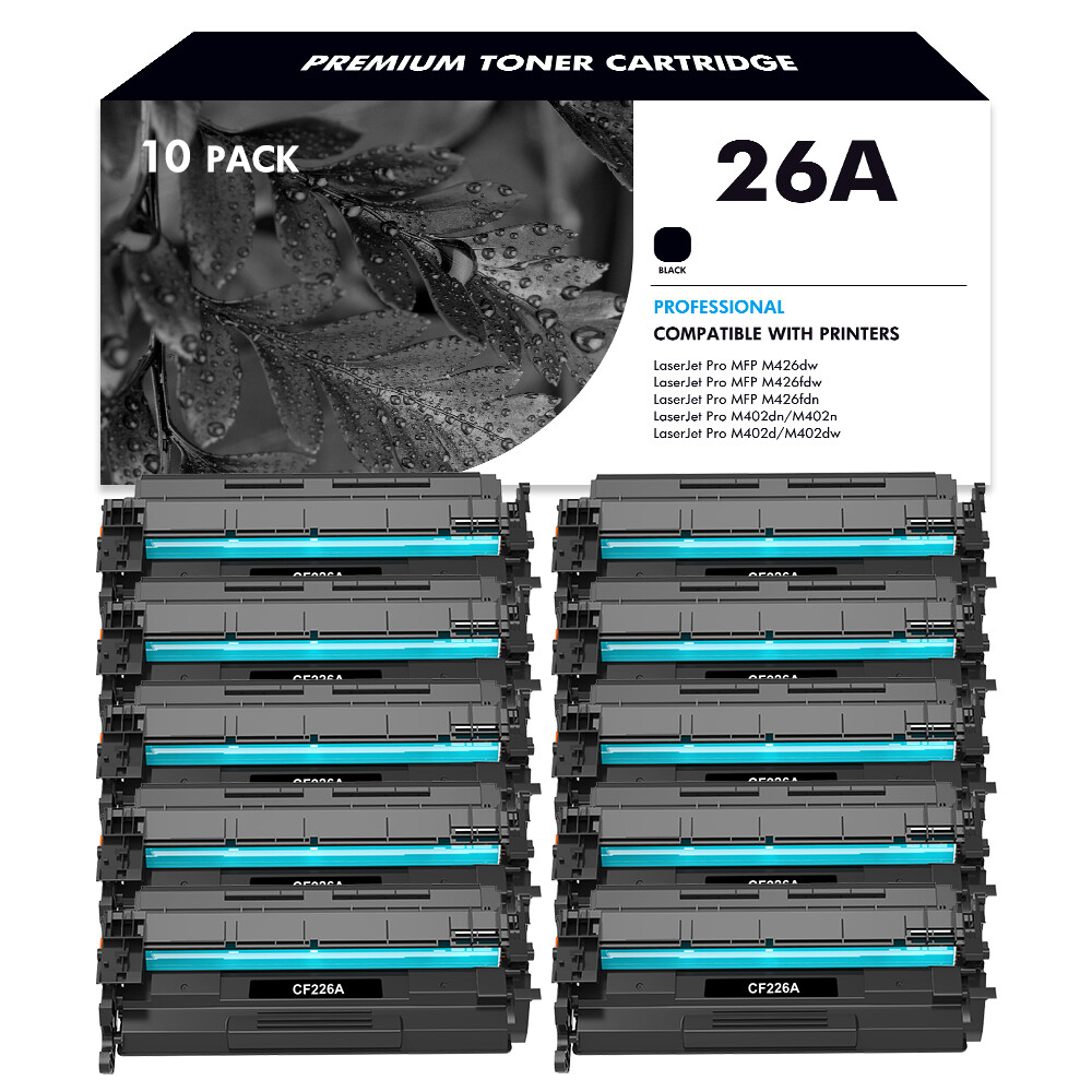 10x CF226A Toner Cartridge For HP 26A Laserjet Pro M402dw M426fdw W/Chip