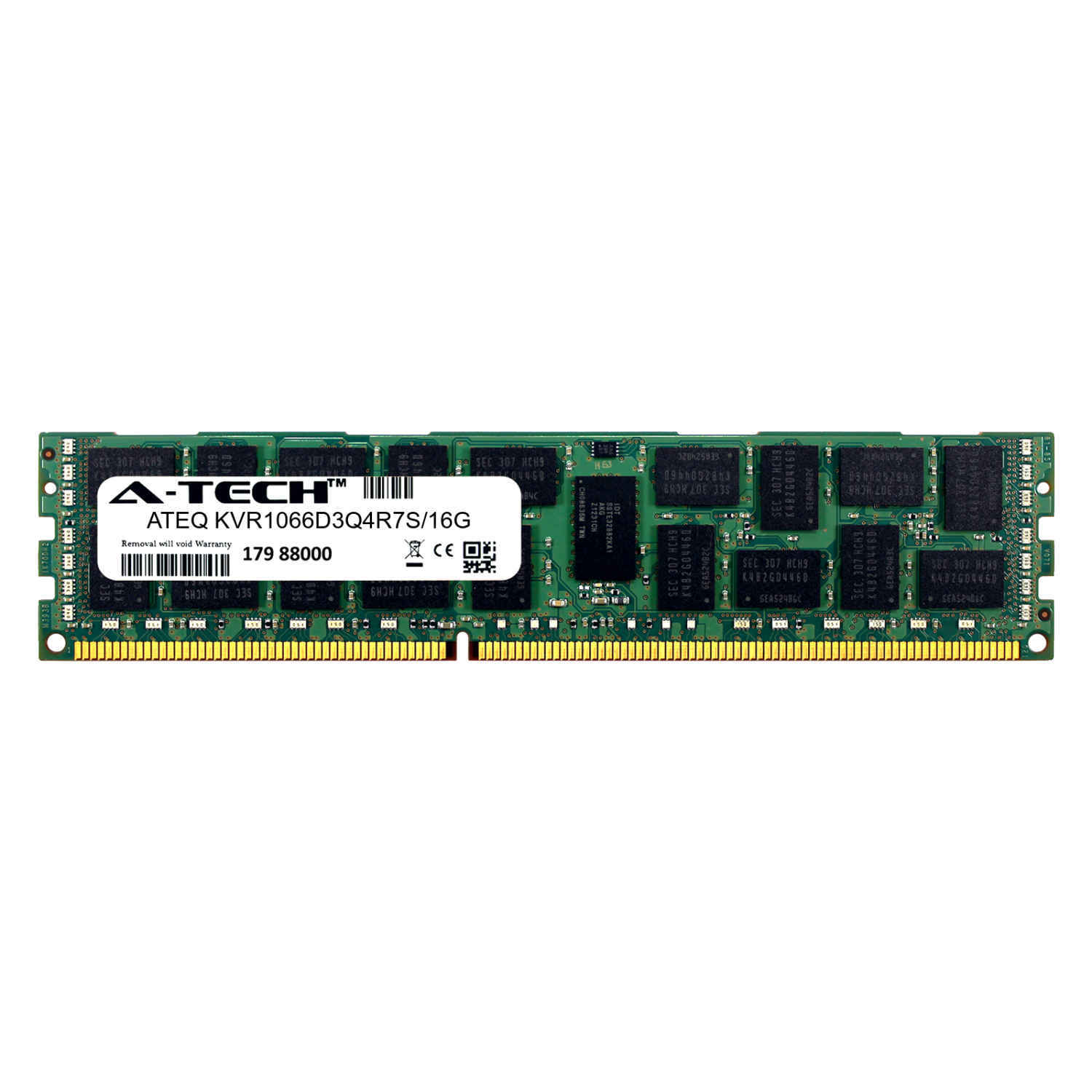 16GB DDR3 PC3-8500R RDIMM Replacement for Kingston KVR1066D3Q4R7S/16G Memory RAM