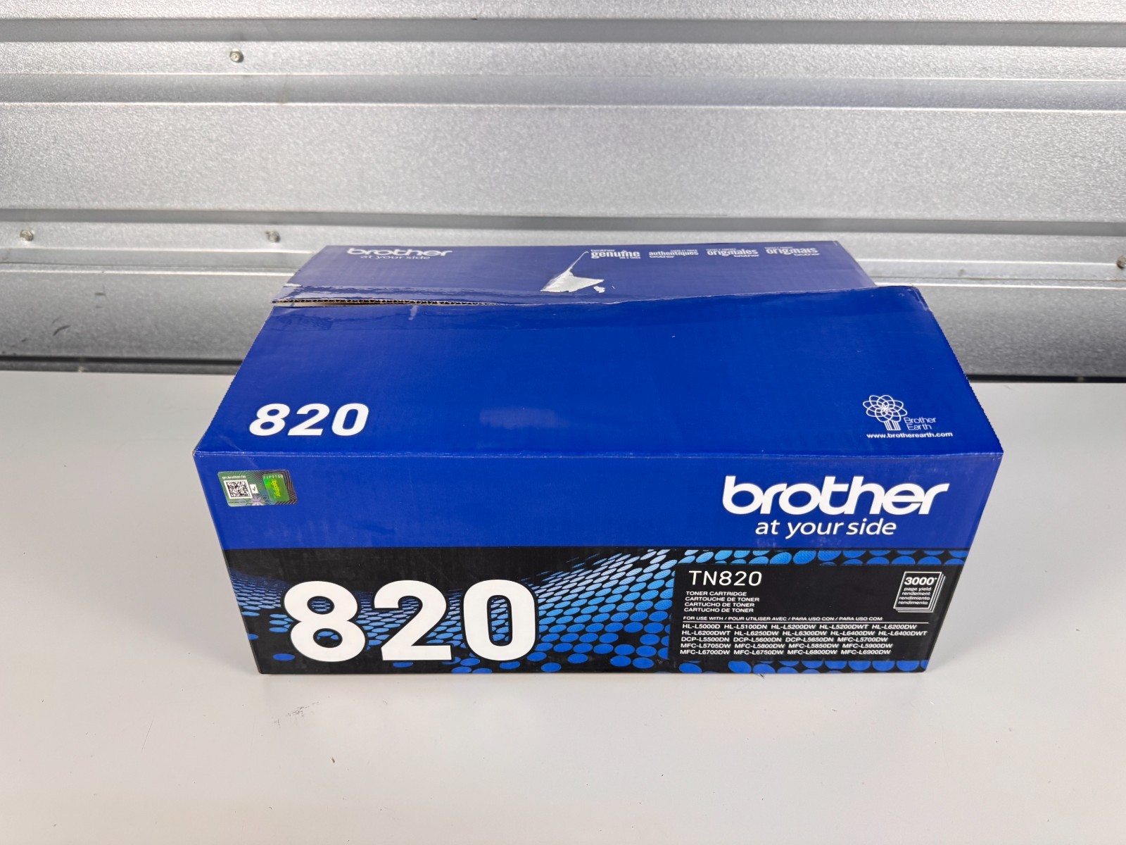 Brother TN820 Black Toner Cartridge OEM – Open Box Open Bag Unused