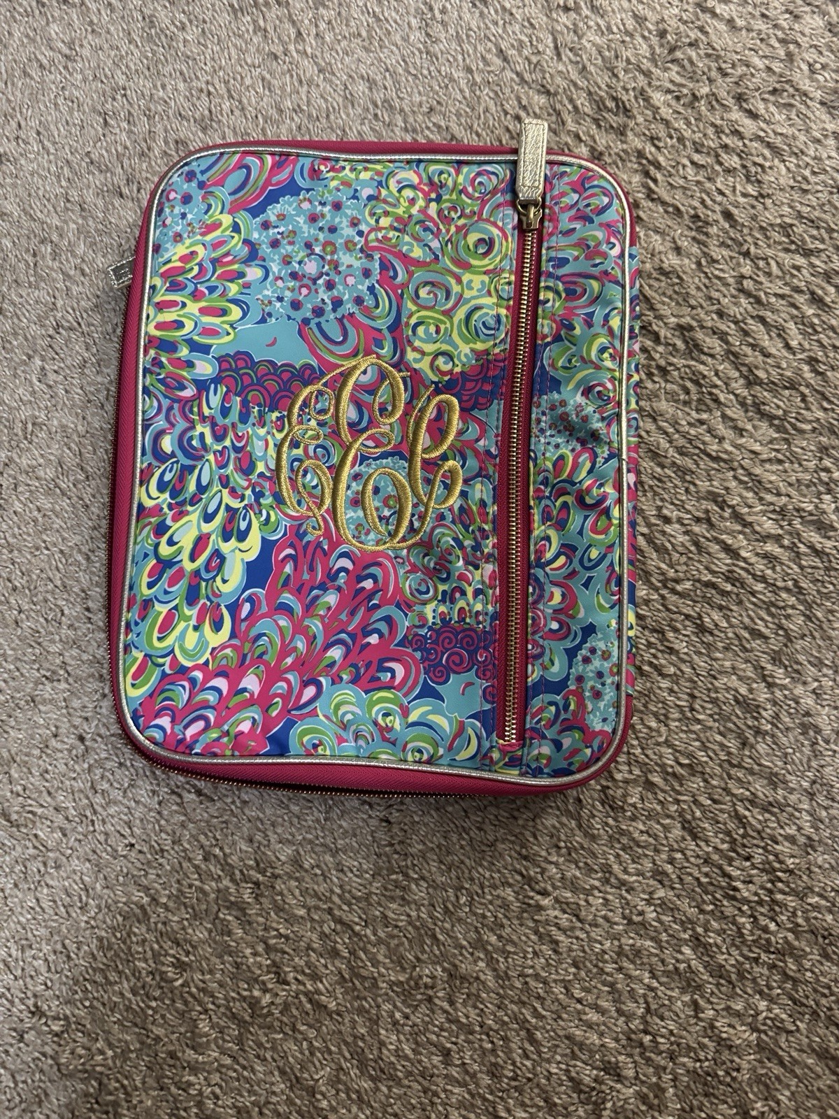 Lily Pulitzer Notebook Agenda Folio Laptop Tablet Organizer Lilly's Lagoon EUC