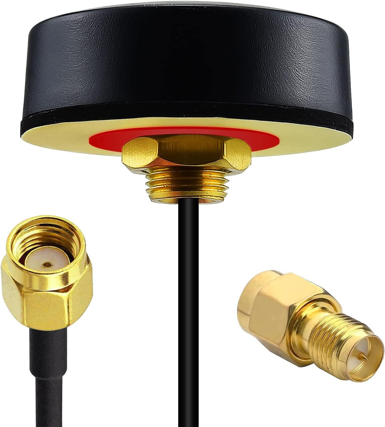 Wifi Puck Antenna Dual Band 2.4G 5.8 Ghz, 5Dbi Omni-Directional Mini Screw Mount