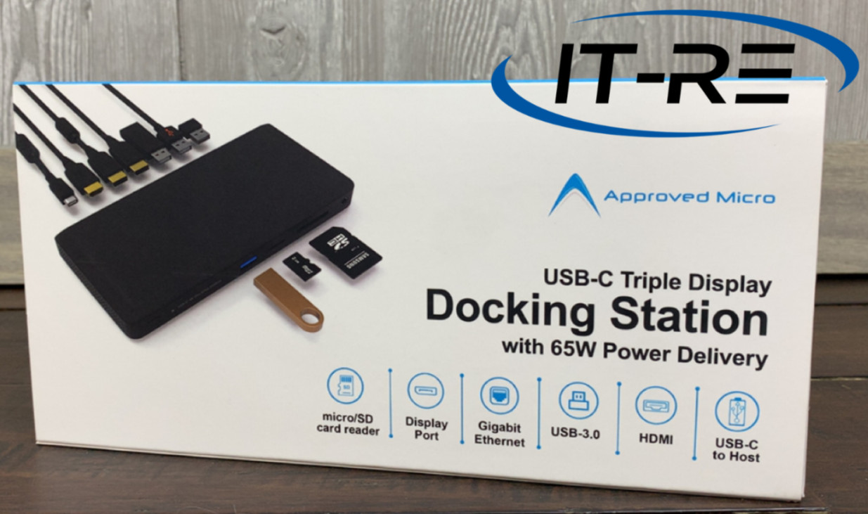 USB-C 4K Triple Display 12-Port Docking Station 65W HMDI Ethernet Micro SD Card